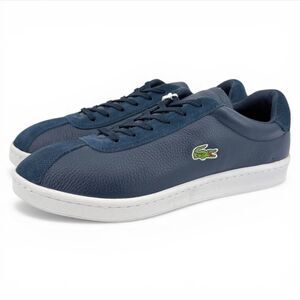 NWT Lacoste Men's Masters 119 2 SFA Leather Sneakers Navy Blue Size 8.5